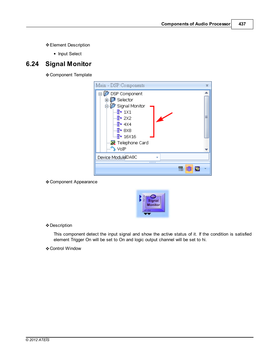 Signal monitor, 24 signal monitor | ATEIS IDA8C User Manual | Page 437 / 446