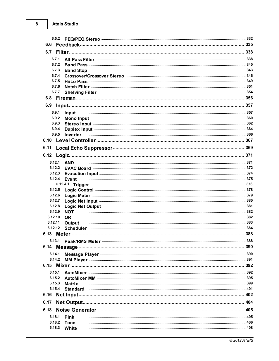 ATEIS IDA8C User Manual | Page 8 / 446