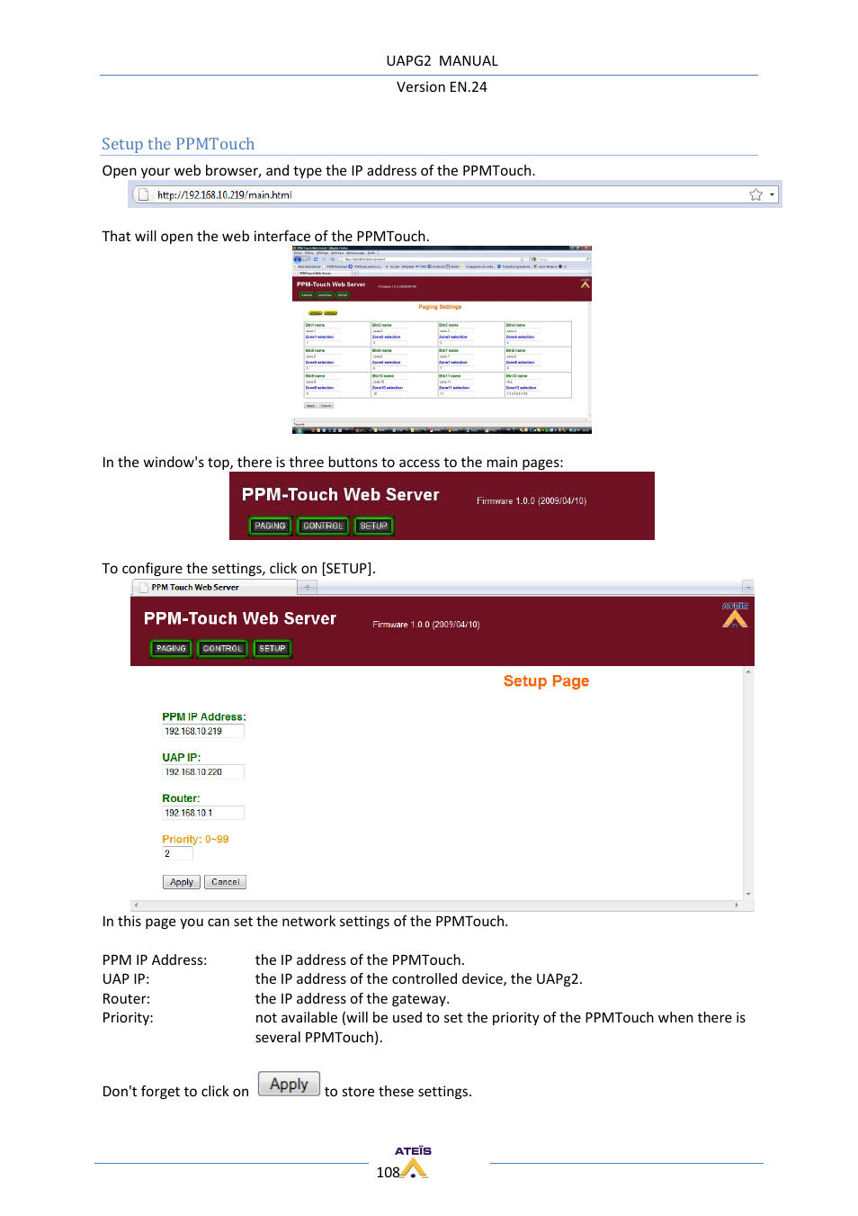 ATEIS UAPg2 User Manual | Page 108 / 224