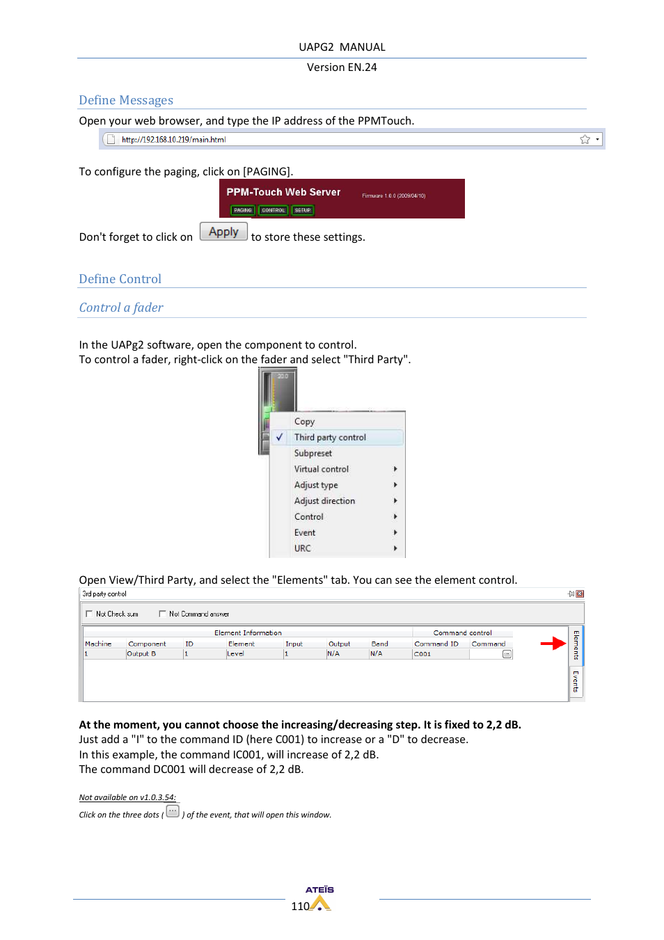 ATEIS UAPg2 User Manual | Page 110 / 224