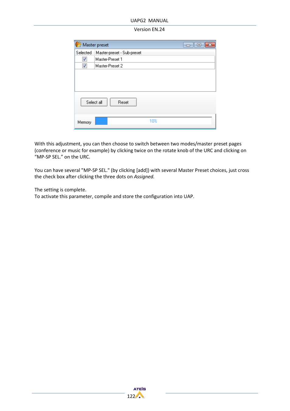 ATEIS UAPg2 User Manual | Page 122 / 224