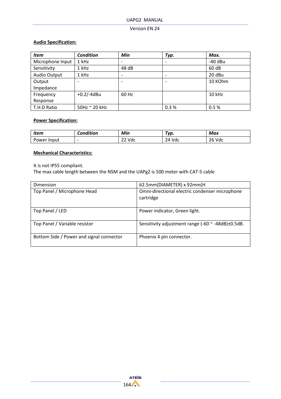 ATEIS UAPg2 User Manual | Page 164 / 224