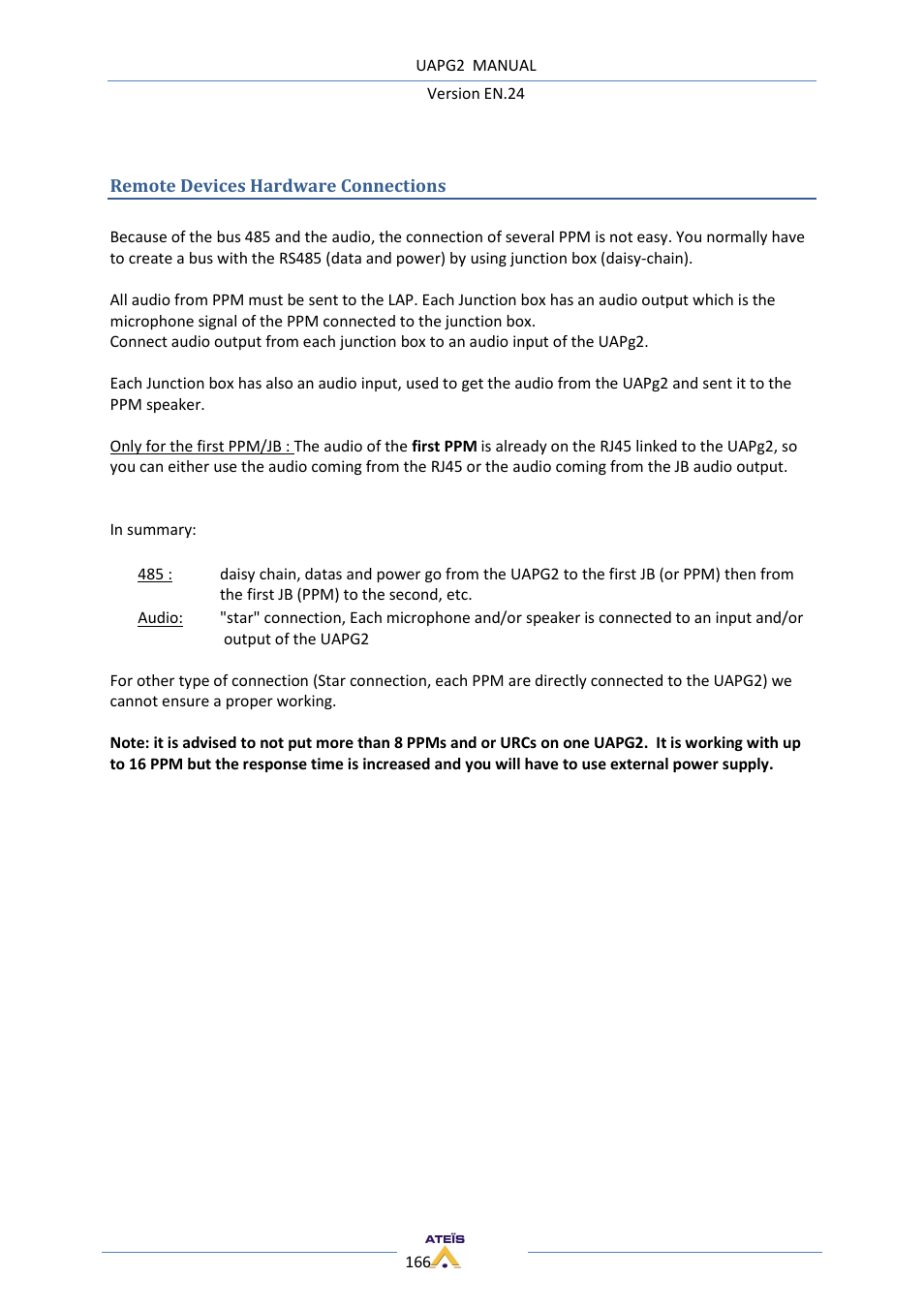ATEIS UAPg2 User Manual | Page 166 / 224
