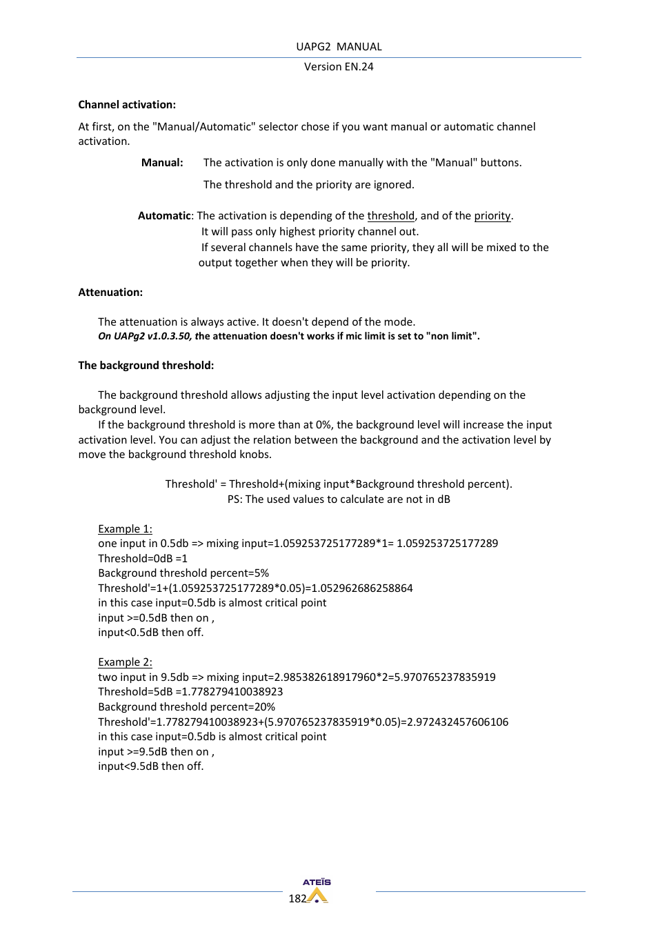 ATEIS UAPg2 User Manual | Page 182 / 224