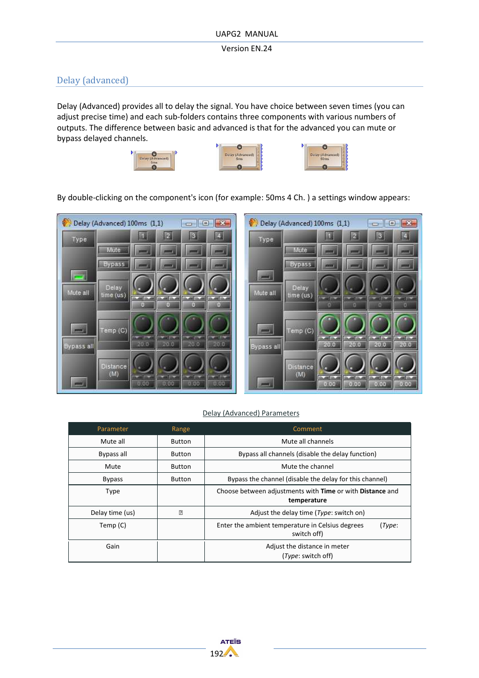 Delay (advanced) | ATEIS UAPg2 User Manual | Page 192 / 224