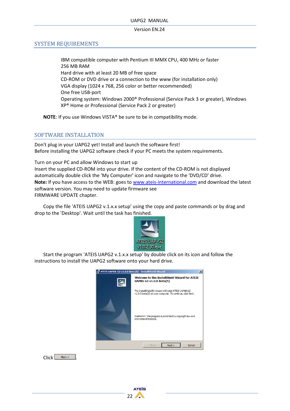 ATEIS UAPg2 User Manual | Page 22 / 224