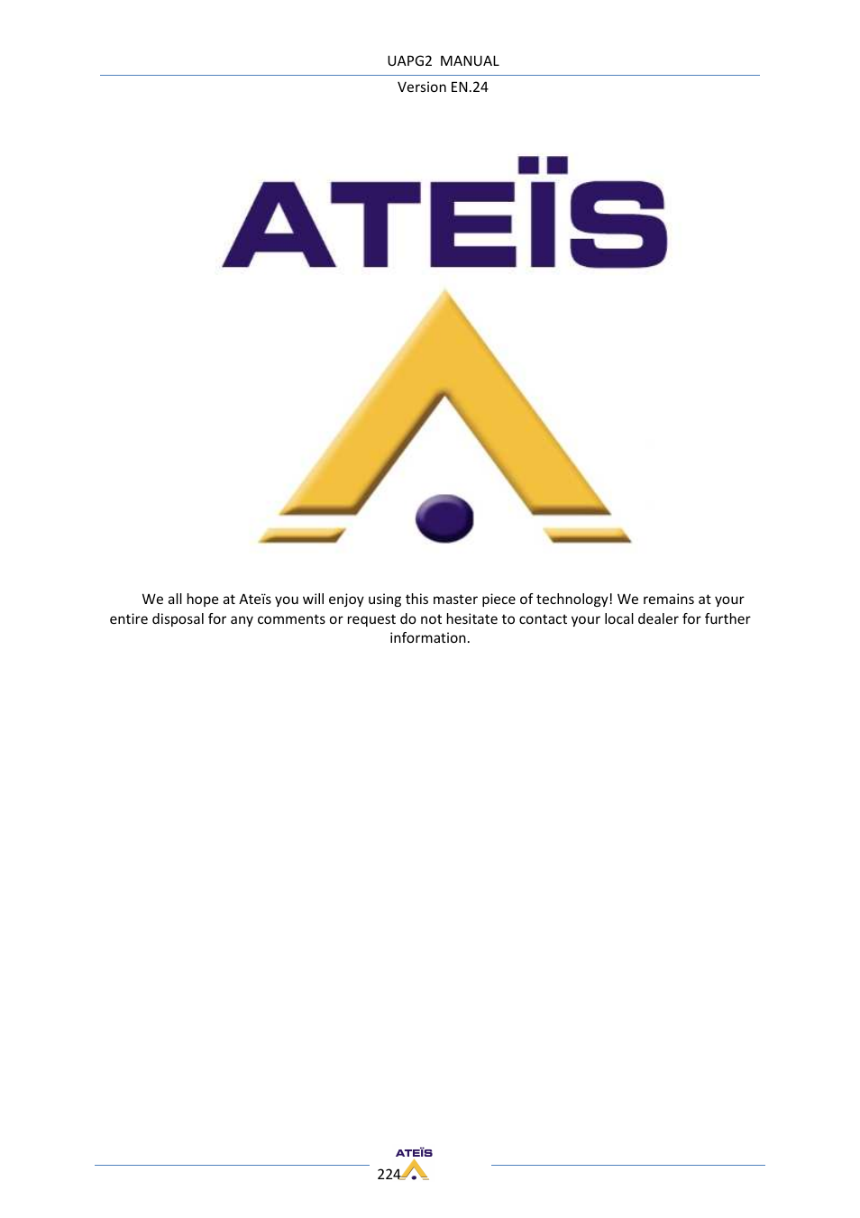 ATEIS UAPg2 User Manual | Page 224 / 224