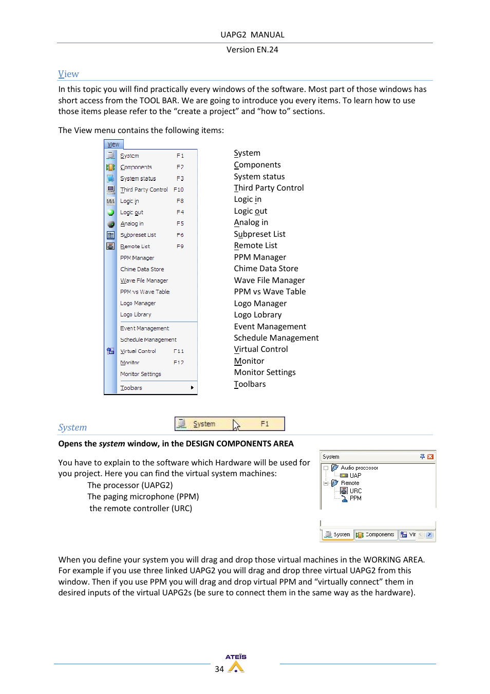 ATEIS UAPg2 User Manual | Page 34 / 224