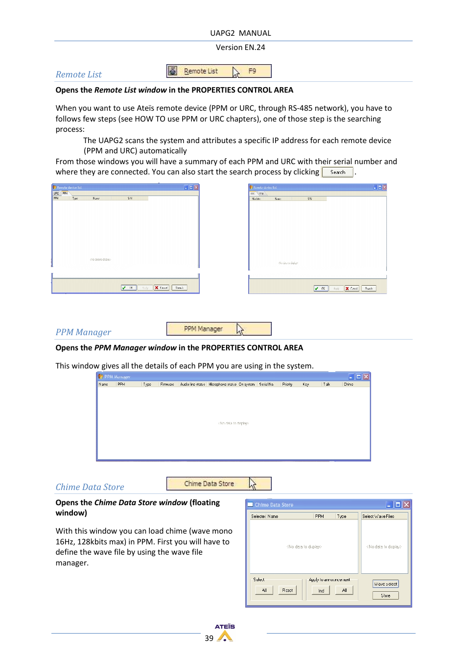 ATEIS UAPg2 User Manual | Page 39 / 224