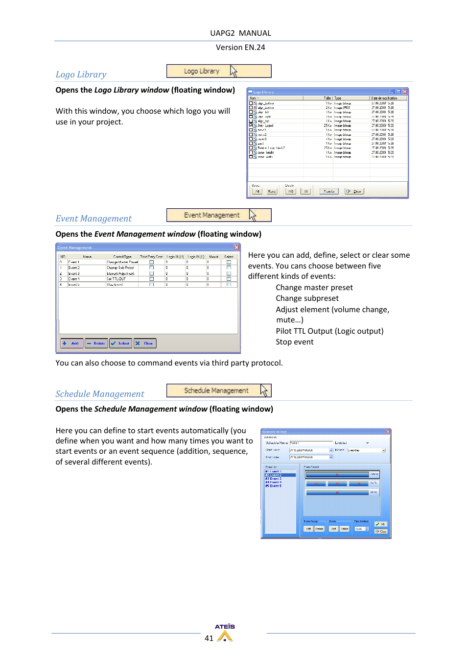 ATEIS UAPg2 User Manual | Page 41 / 224