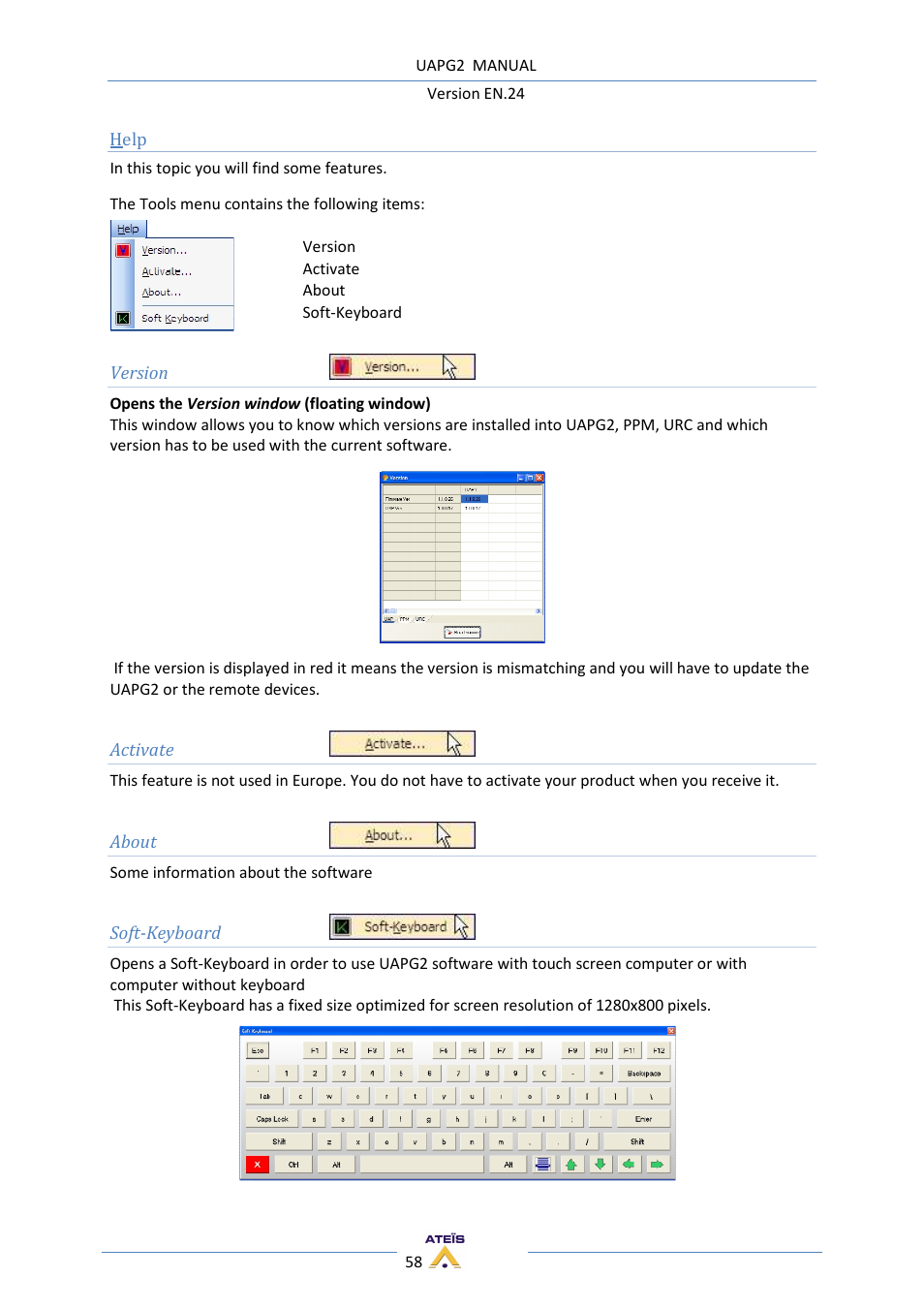 ATEIS UAPg2 User Manual | Page 58 / 224