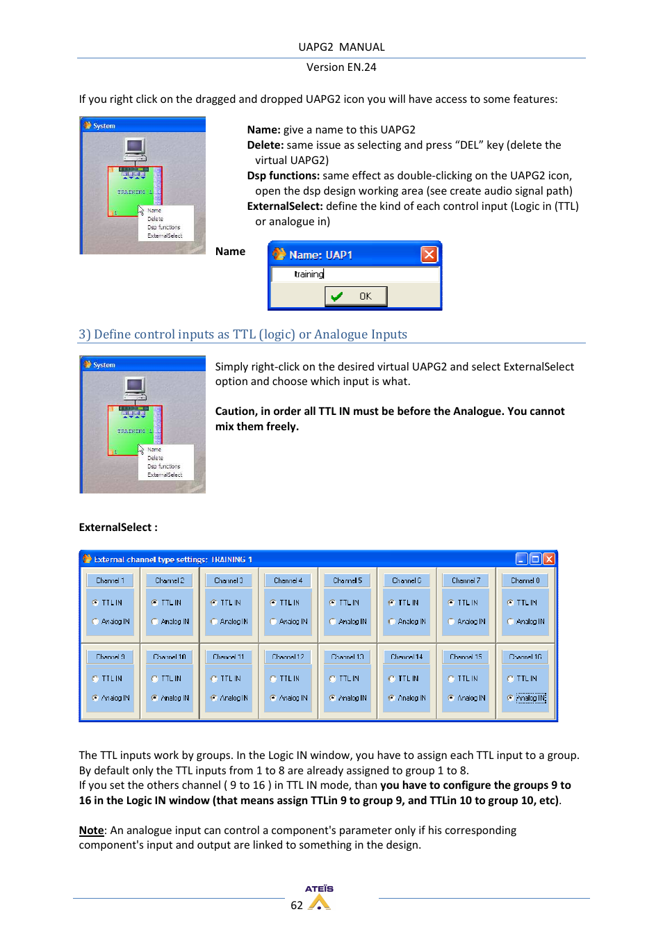 ATEIS UAPg2 User Manual | Page 62 / 224