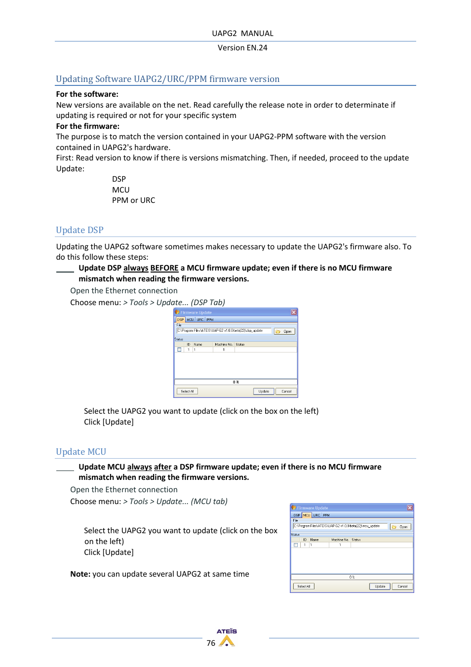 ATEIS UAPg2 User Manual | Page 76 / 224