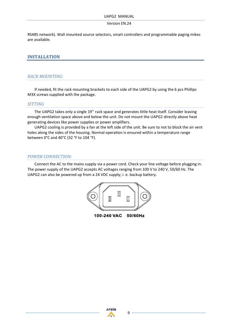 ATEIS UAPg2 User Manual | Page 9 / 224