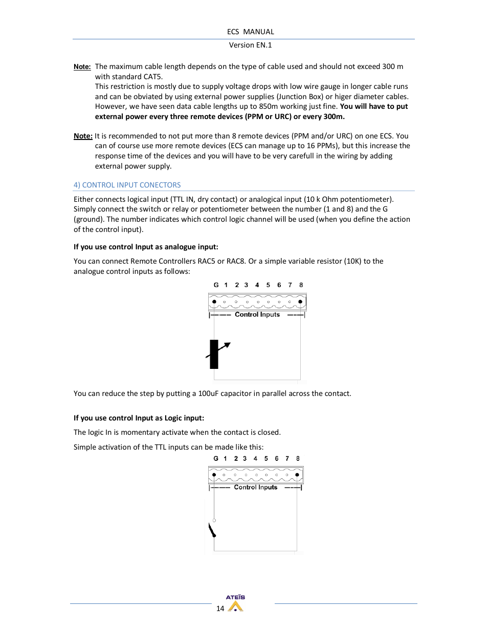 ATEIS ECS User Manual | Page 14 / 60