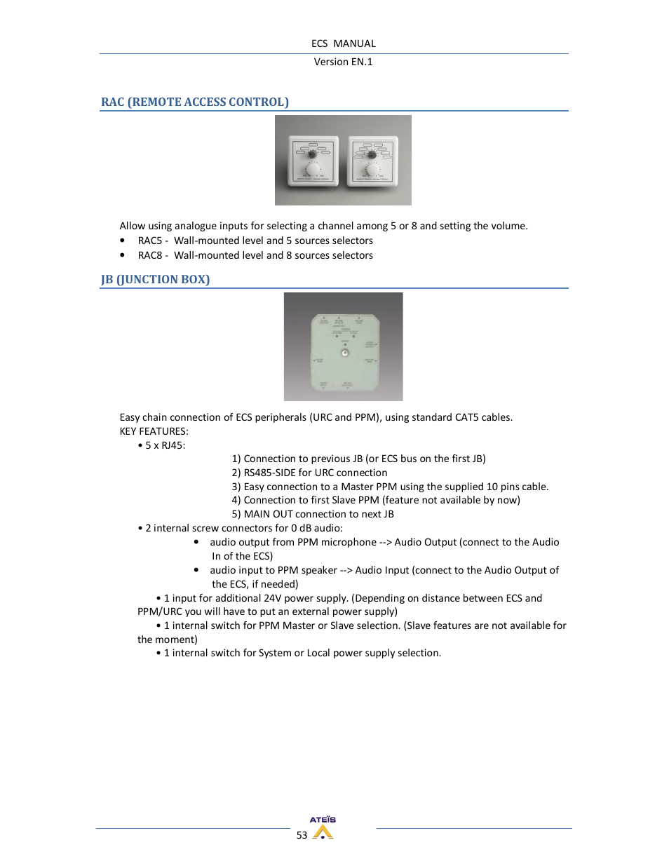 ATEIS ECS User Manual | Page 53 / 60