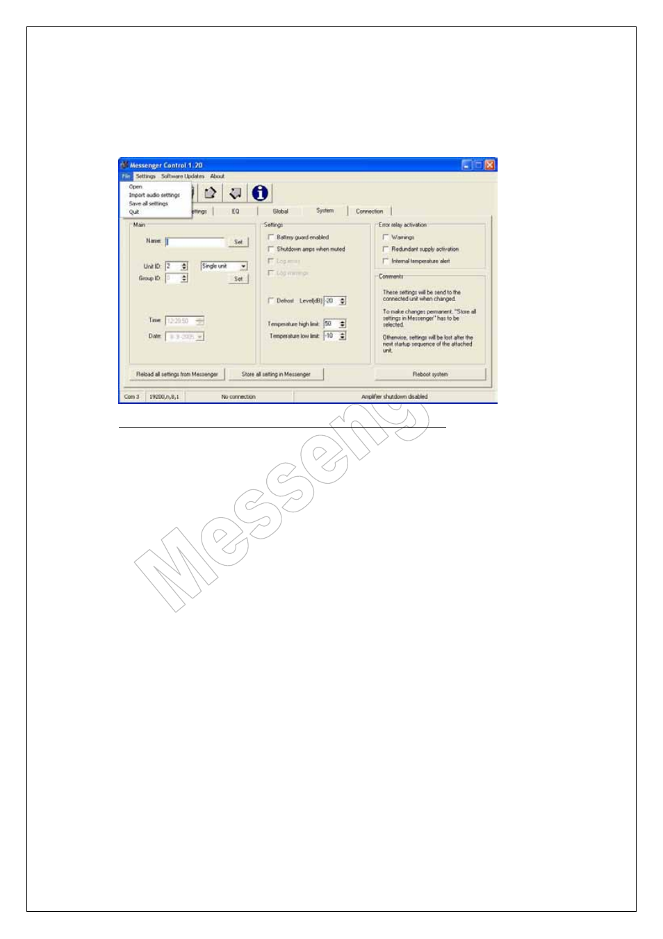 Save your data, Messenger operating manual | ATEIS Messenger Series User Manual | Page 23 / 38