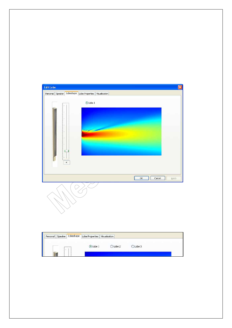 Lobe shape selection, Obe shape selection, Messenger operating manual | ATEIS Messenger Series User Manual | Page 30 / 38