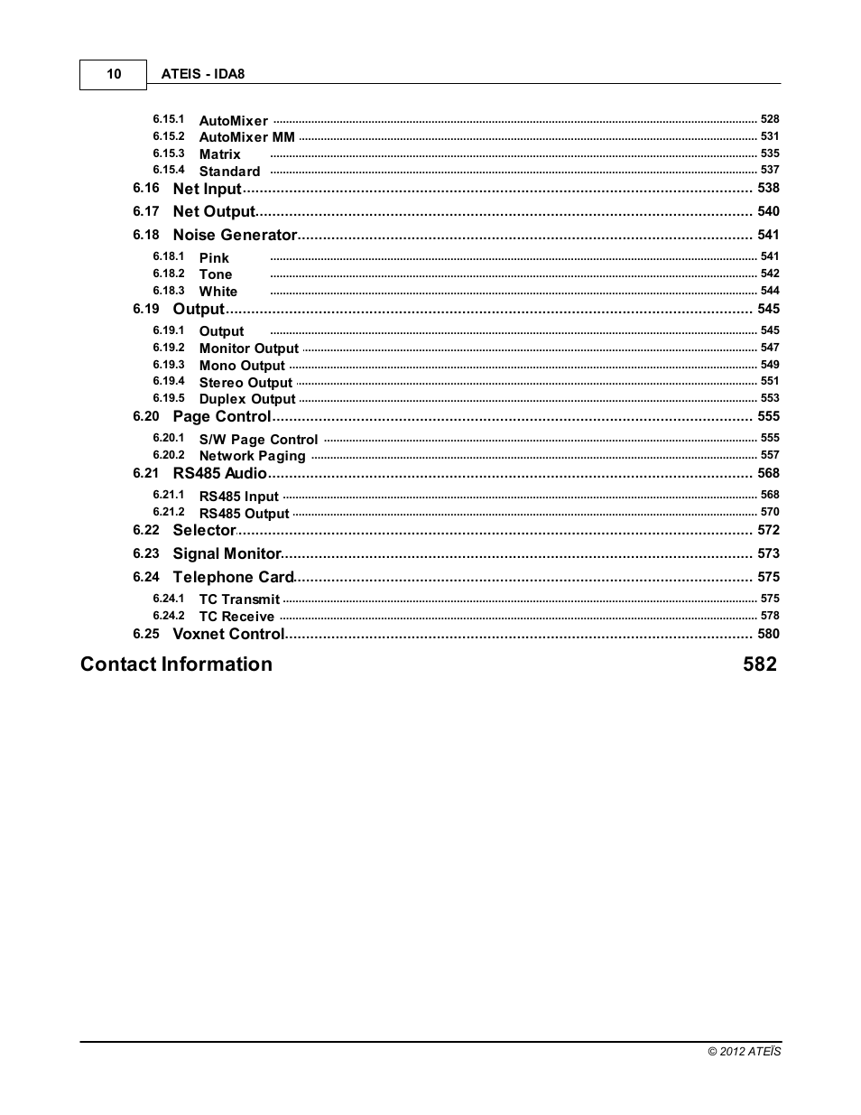 Contact information 582 | ATEIS IDA8 User Manual | Page 10 / 582