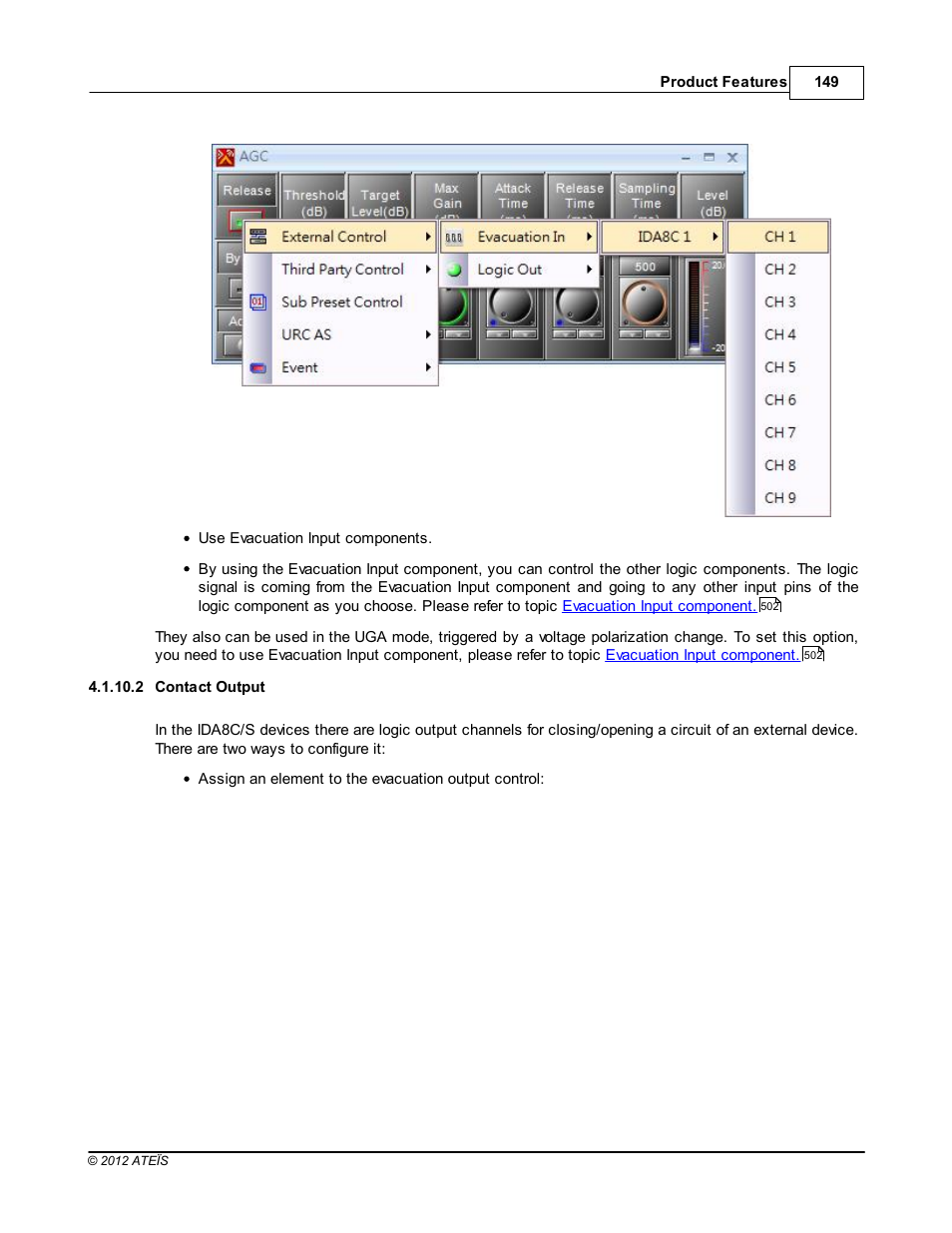 Contact output | ATEIS IDA8 User Manual | Page 149 / 582