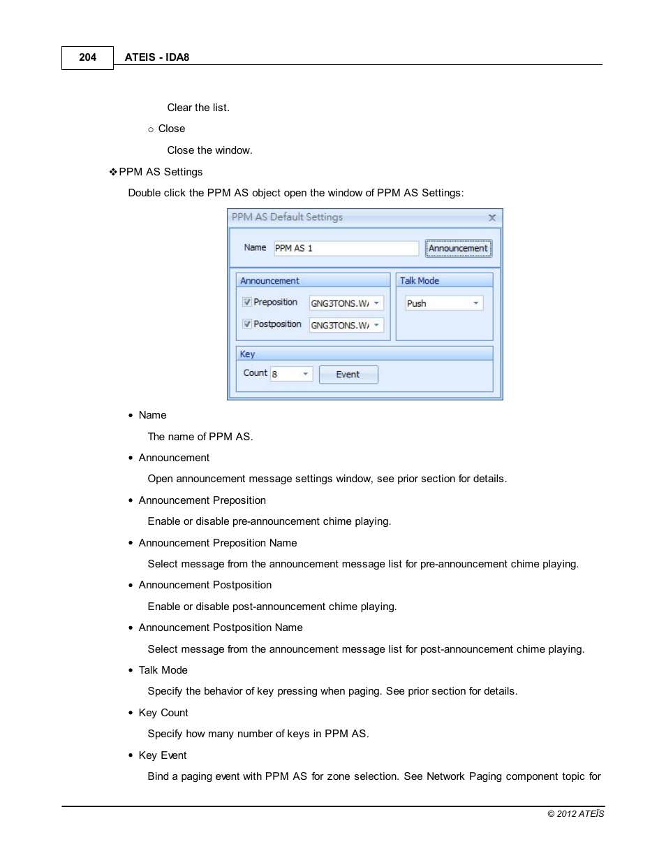 ATEIS IDA8 User Manual | Page 204 / 582