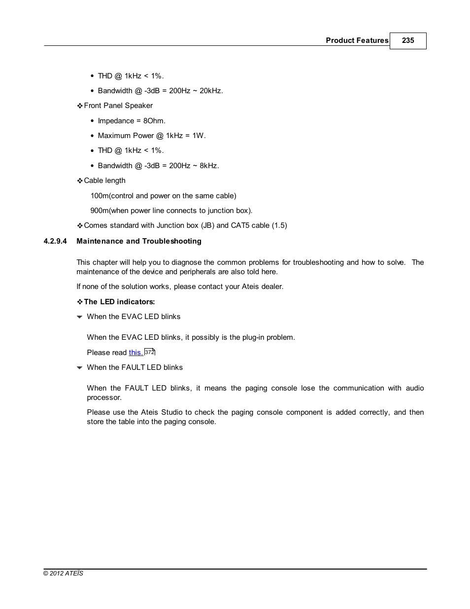 Maintenance and troubleshooting | ATEIS IDA8 User Manual | Page 235 / 582