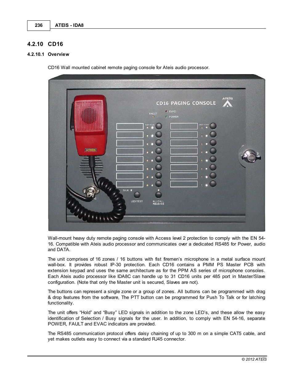 Cd16, Overview | ATEIS IDA8 User Manual | Page 236 / 582