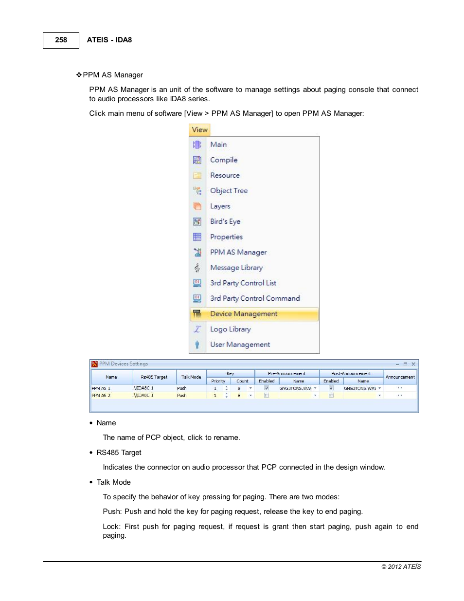 ATEIS IDA8 User Manual | Page 258 / 582