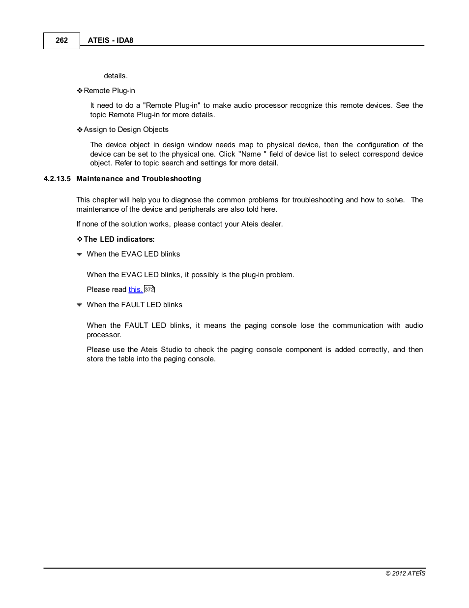 Maintenance and troubleshooting | ATEIS IDA8 User Manual | Page 262 / 582