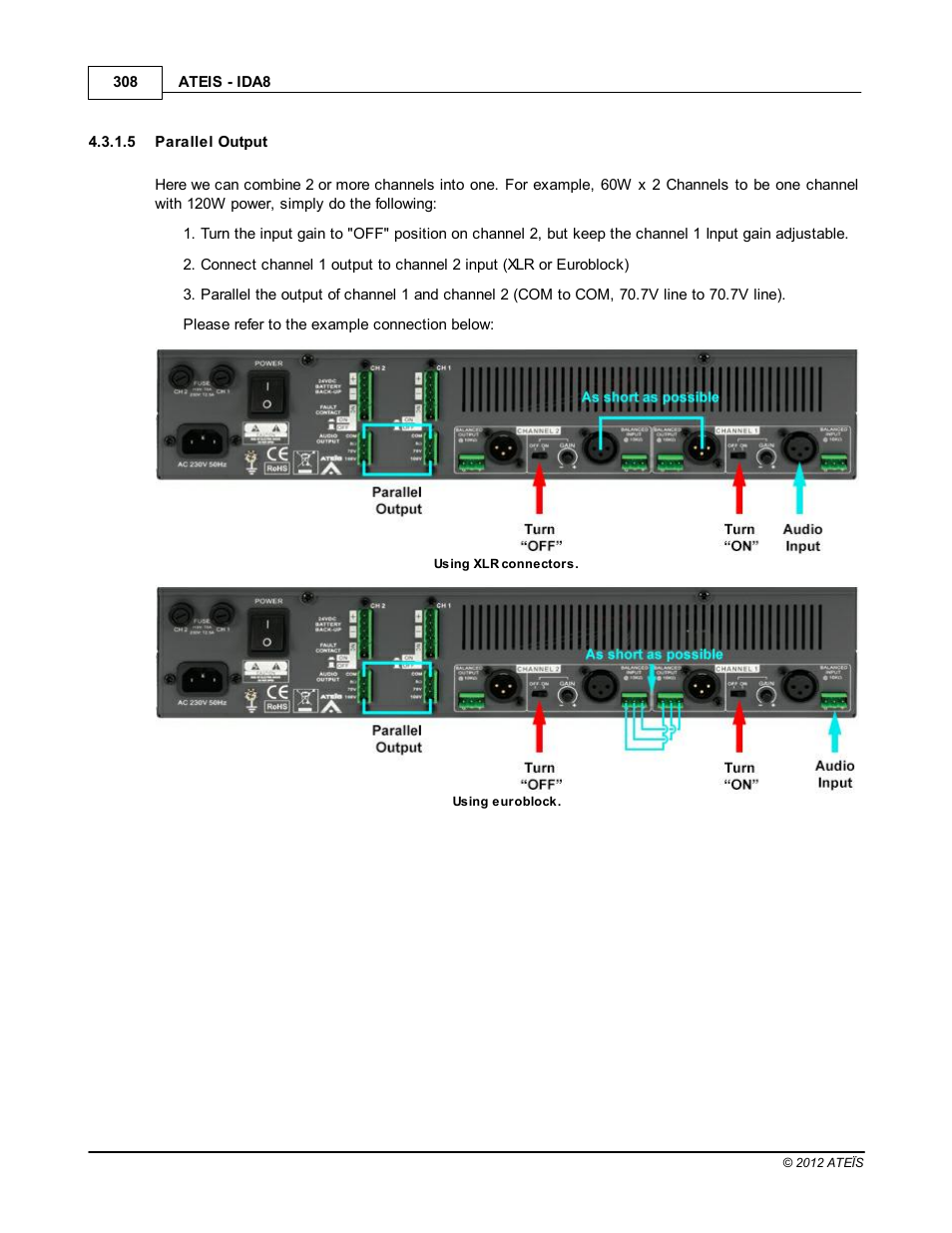 Parallel output | ATEIS IDA8 User Manual | Page 308 / 582