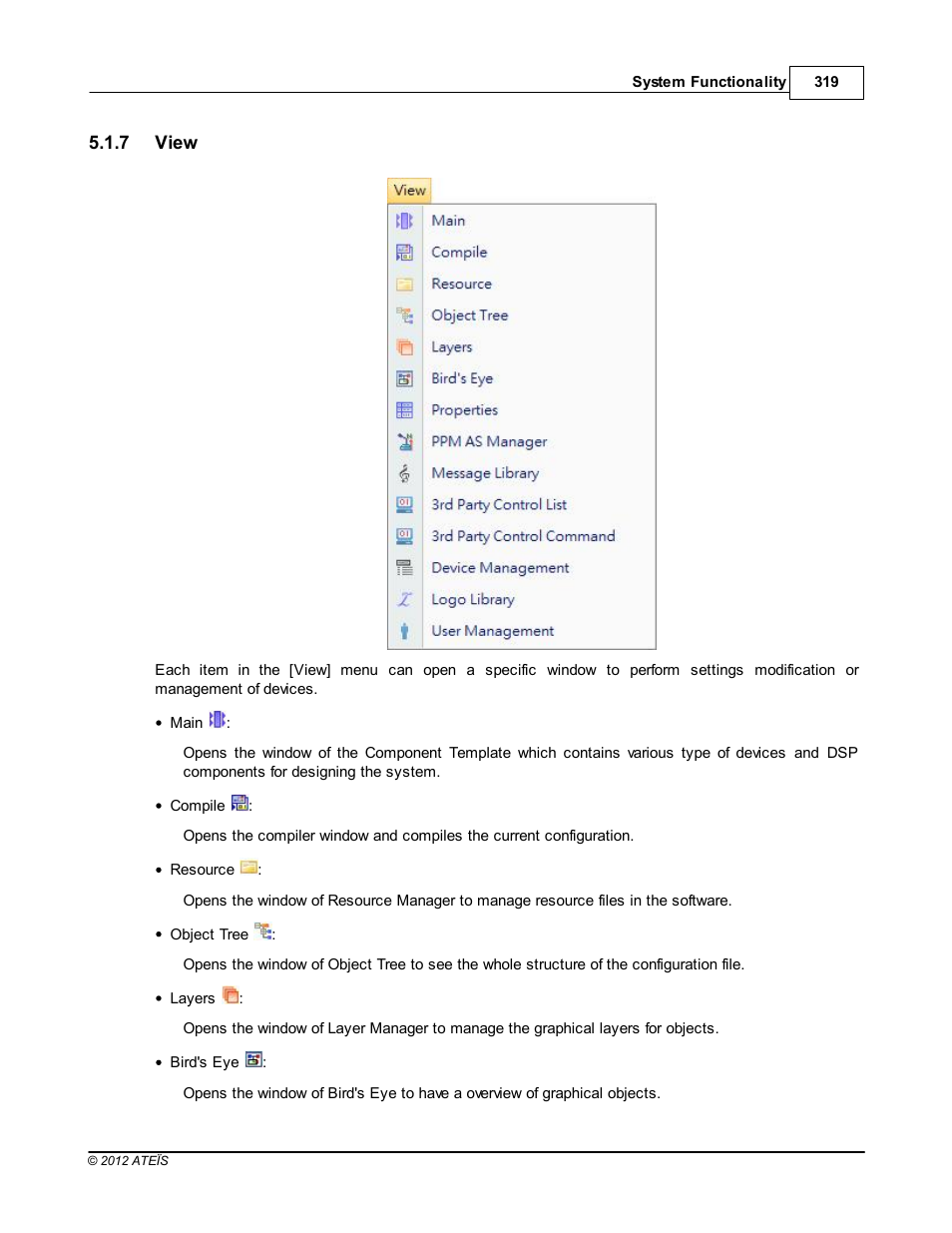 View | ATEIS IDA8 User Manual | Page 319 / 582