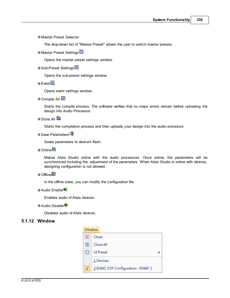 Window | ATEIS IDA8 User Manual | Page 335 / 582