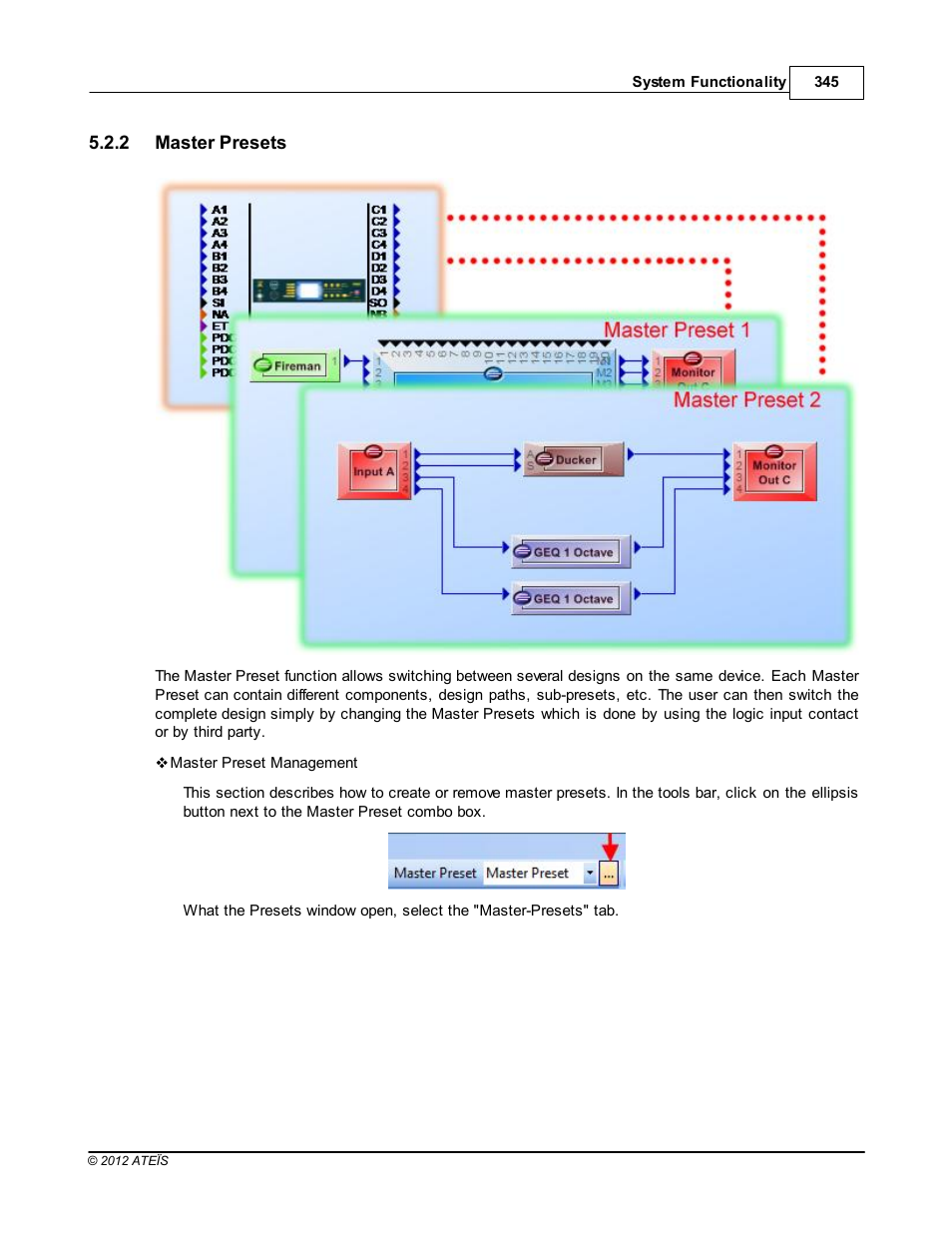 Master presets | ATEIS IDA8 User Manual | Page 345 / 582