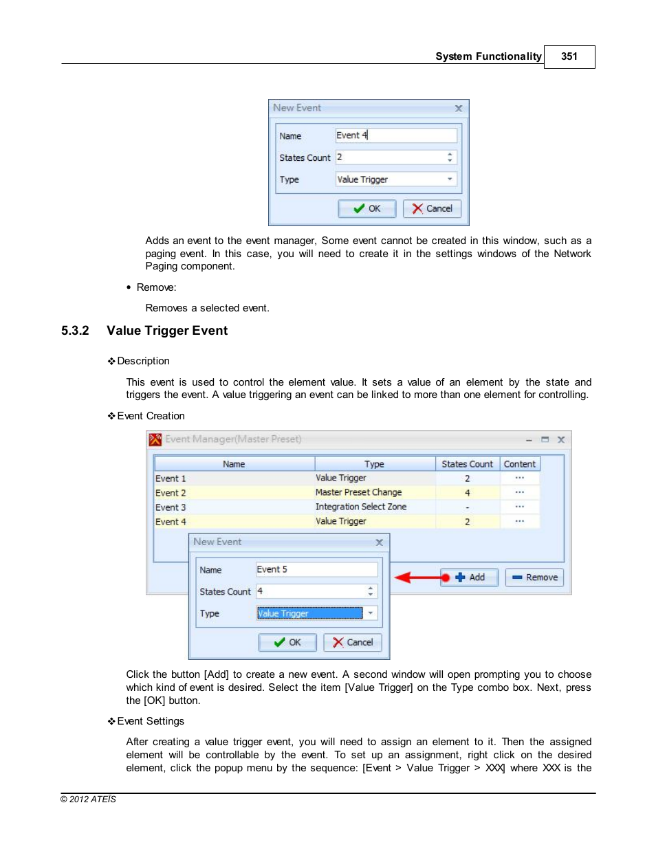 Value trigger event | ATEIS IDA8 User Manual | Page 351 / 582