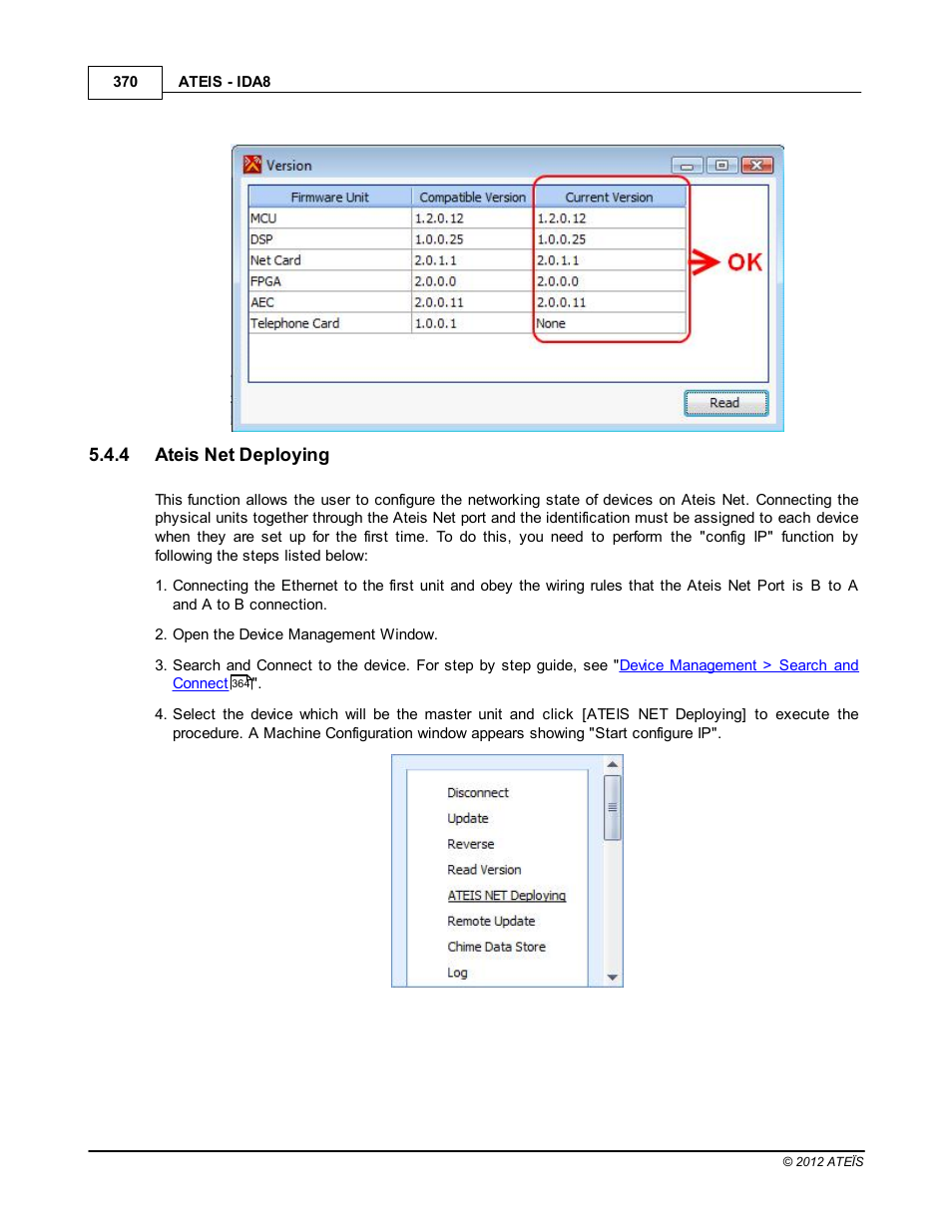 Ateis net deploying | ATEIS IDA8 User Manual | Page 370 / 582