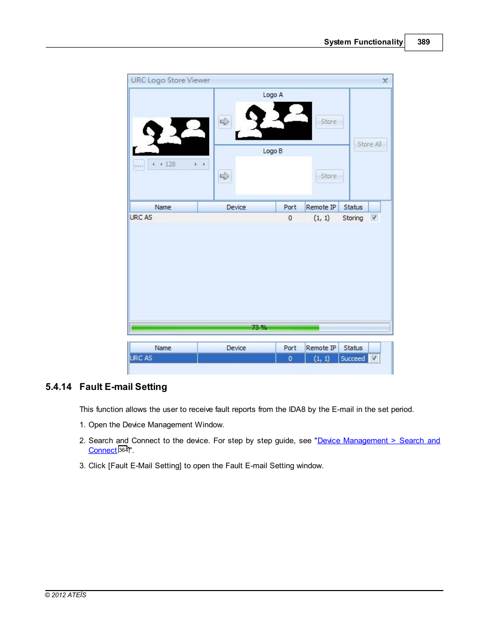 Fault e-mail setting | ATEIS IDA8 User Manual | Page 389 / 582