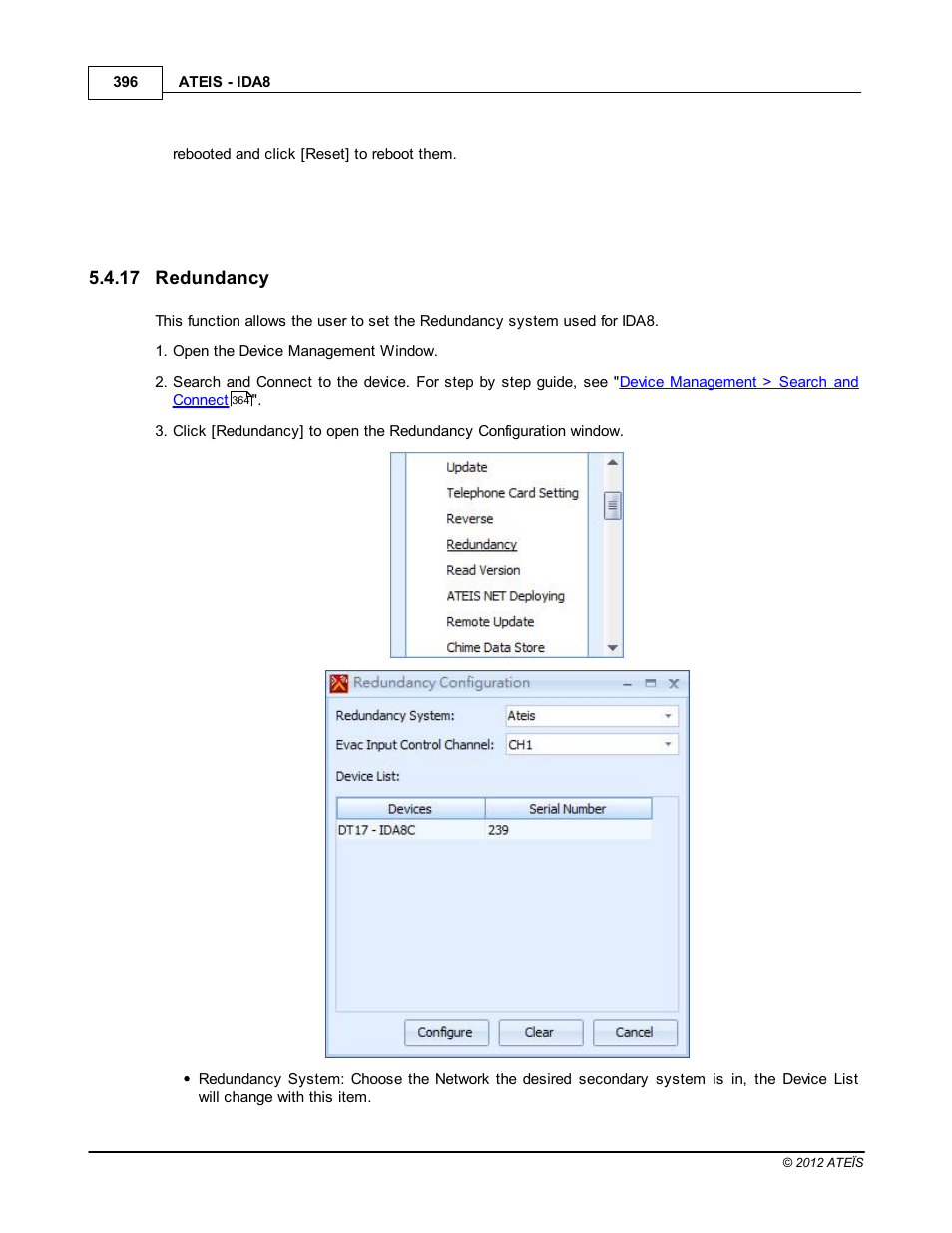 Redundancy | ATEIS IDA8 User Manual | Page 396 / 582