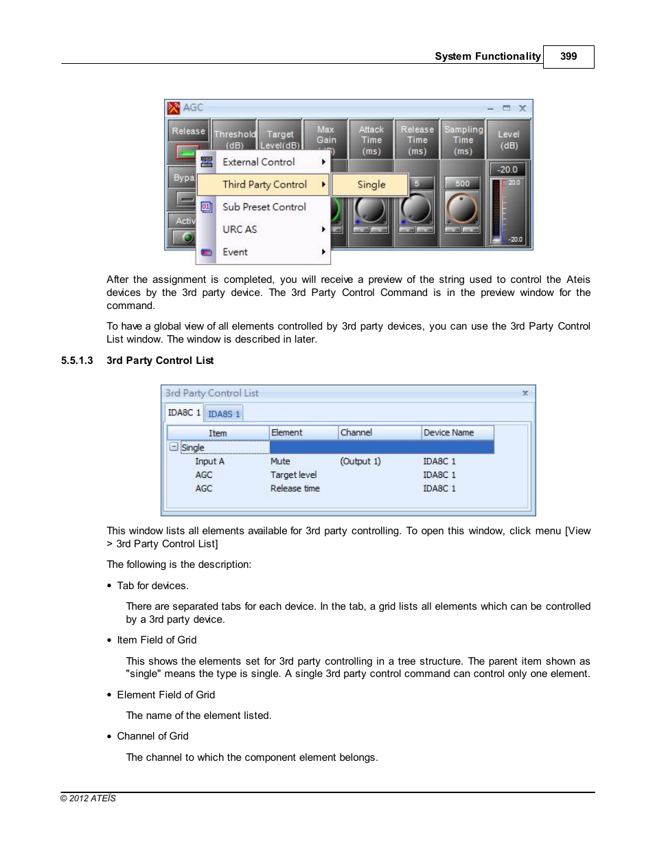 3rd party control list | ATEIS IDA8 User Manual | Page 399 / 582