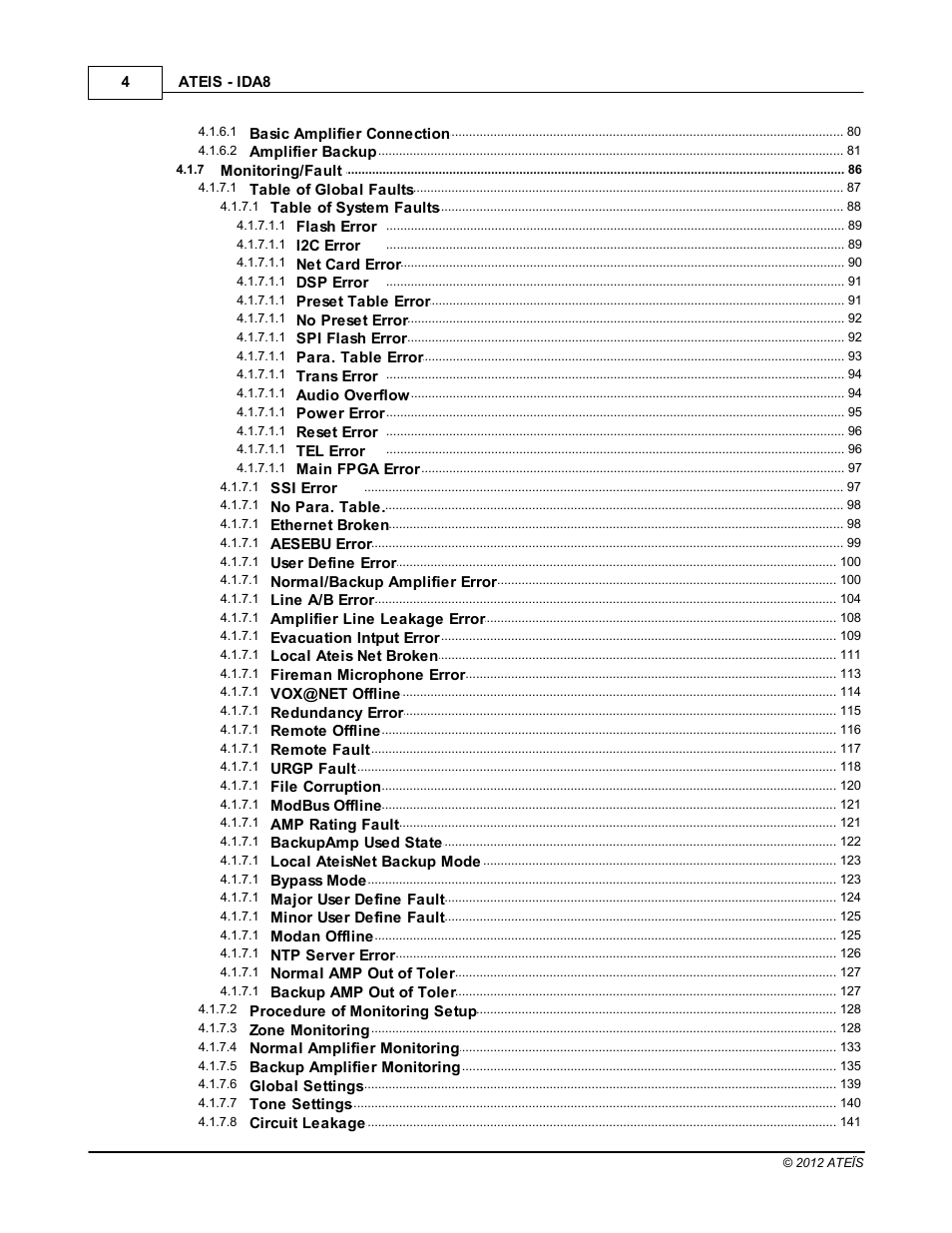 ATEIS IDA8 User Manual | Page 4 / 582