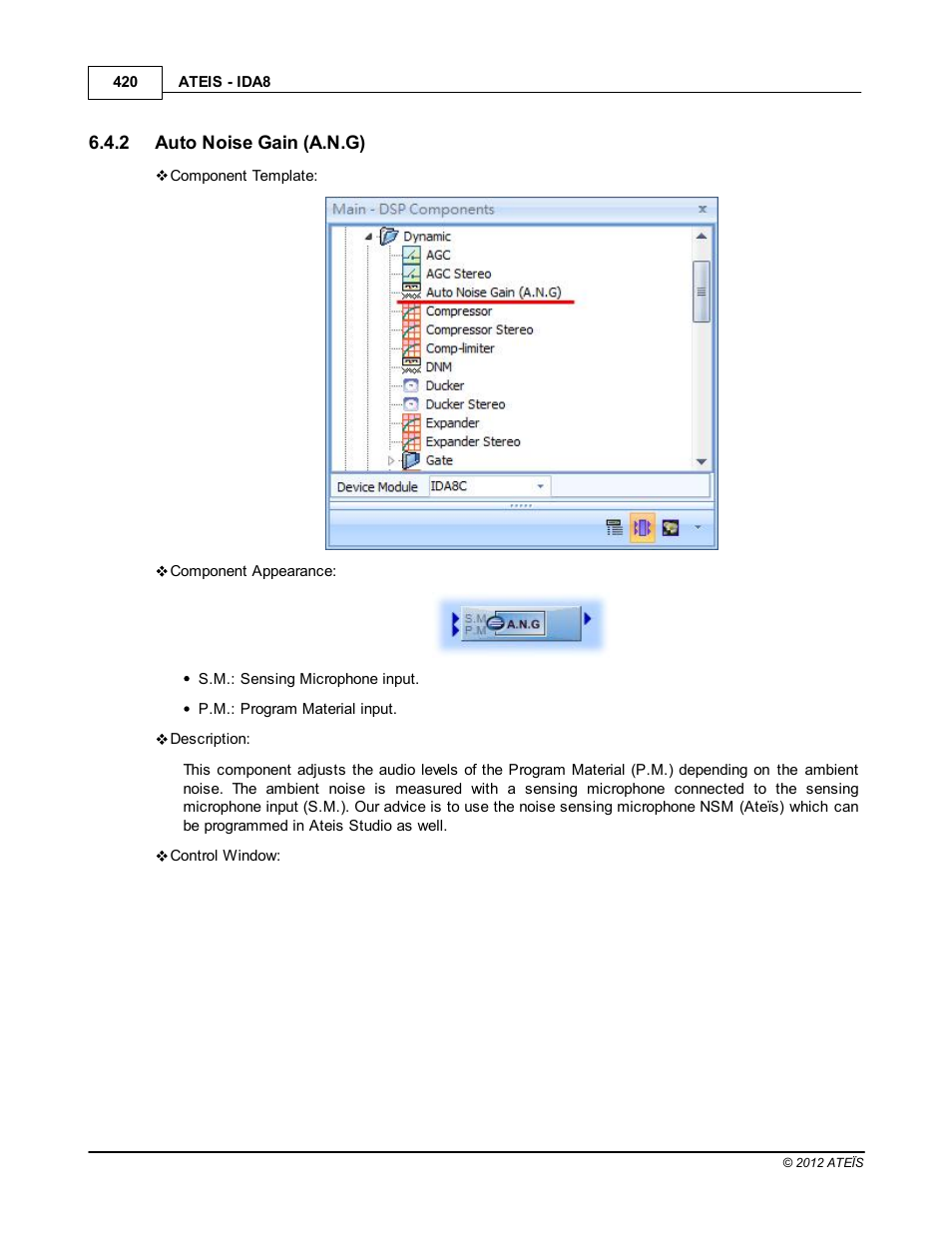 Auto noise gain (a.n.g) | ATEIS IDA8 User Manual | Page 420 / 582