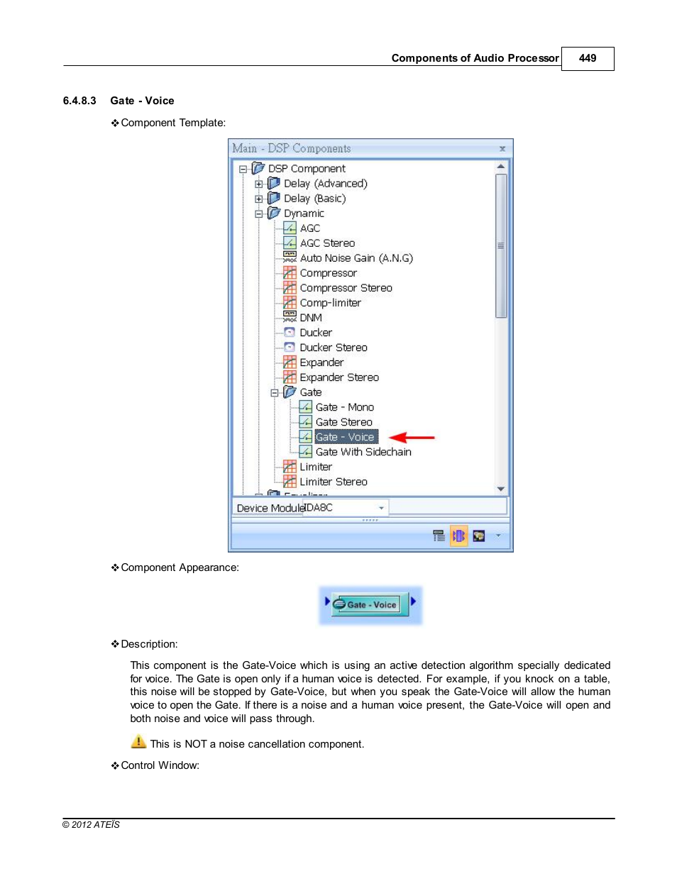 Gate - voice | ATEIS IDA8 User Manual | Page 449 / 582