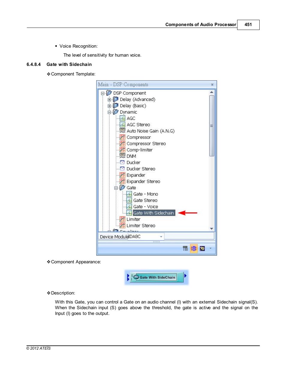 Gate with sidechain | ATEIS IDA8 User Manual | Page 451 / 582