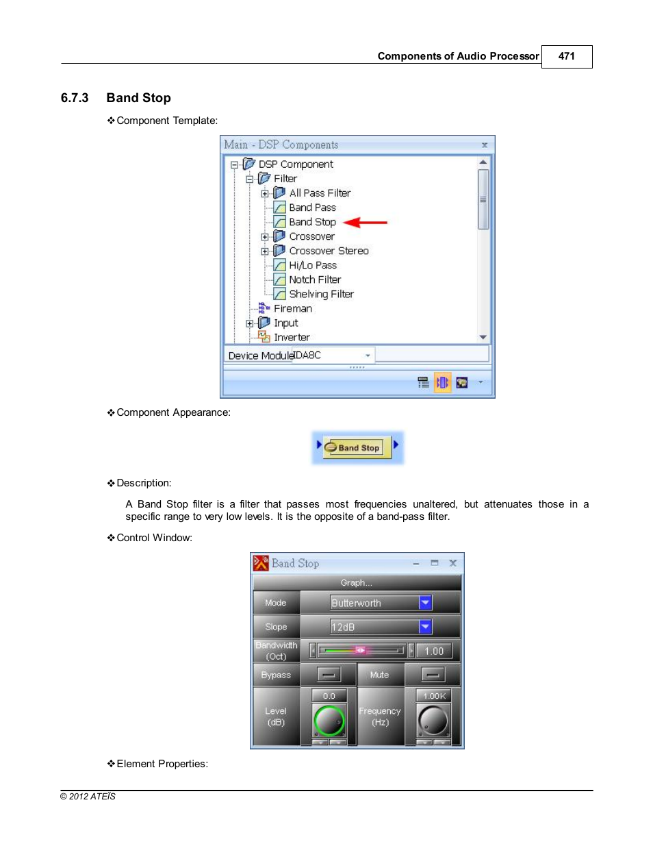 Band stop | ATEIS IDA8 User Manual | Page 471 / 582