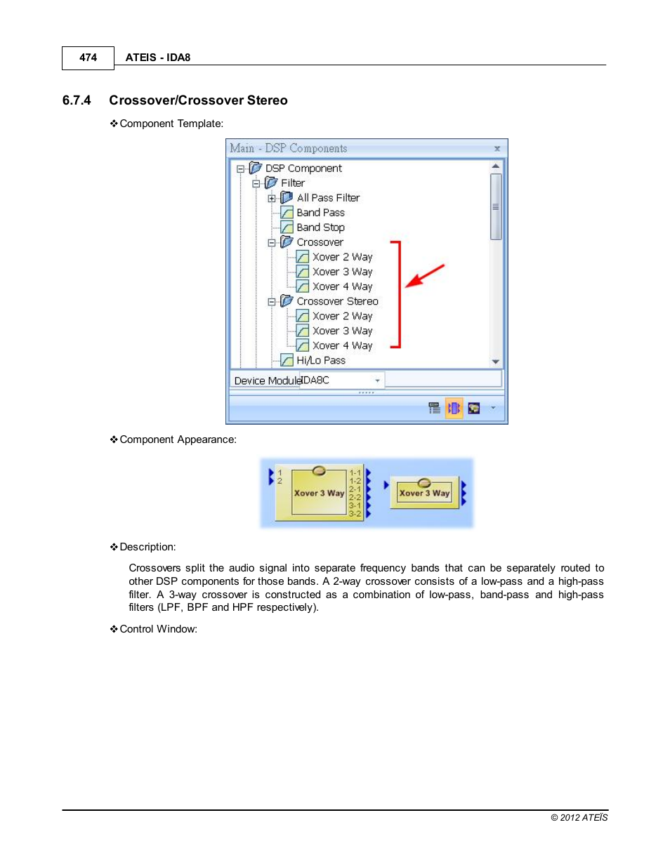 Crossover/crossover stereo | ATEIS IDA8 User Manual | Page 474 / 582