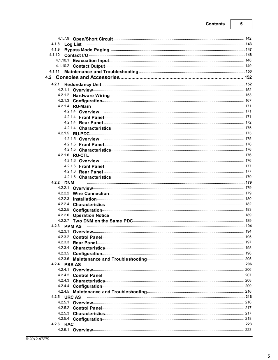 Consoles and accessories | ATEIS IDA8 User Manual | Page 5 / 582