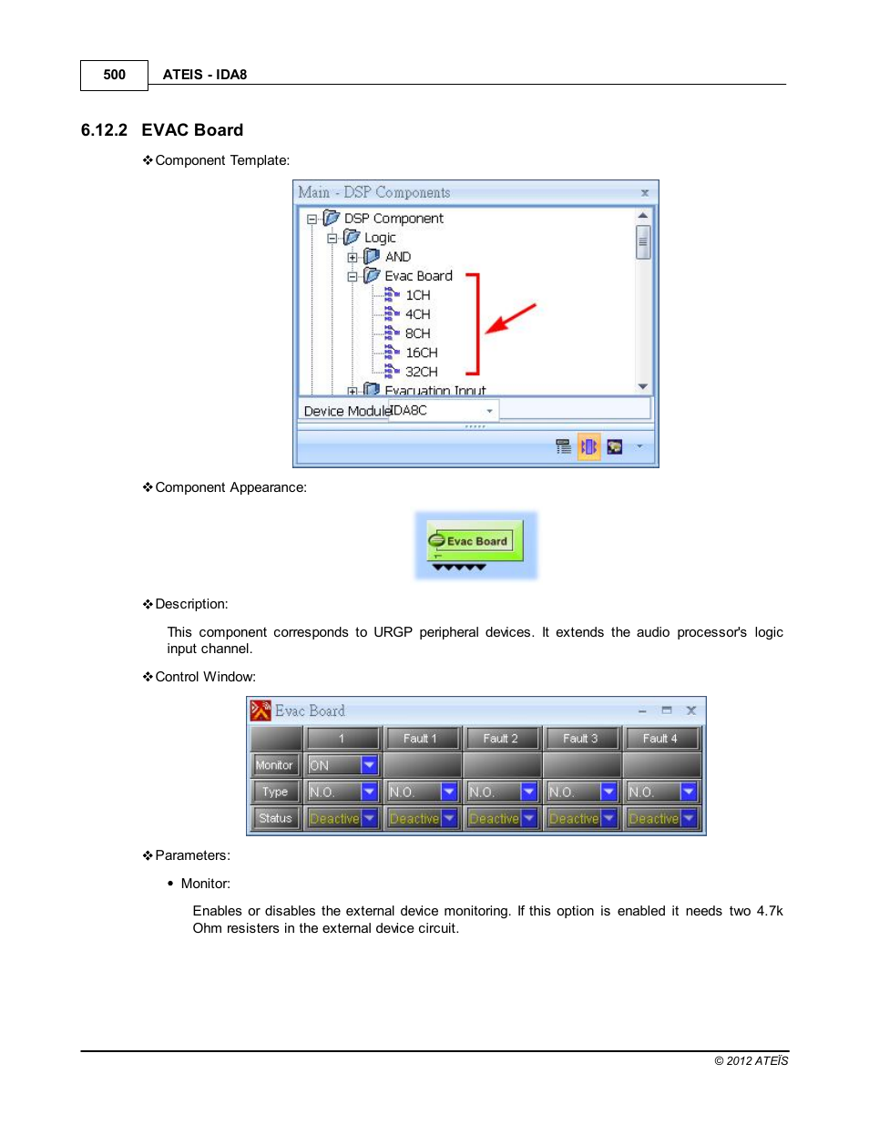 Evac board | ATEIS IDA8 User Manual | Page 500 / 582