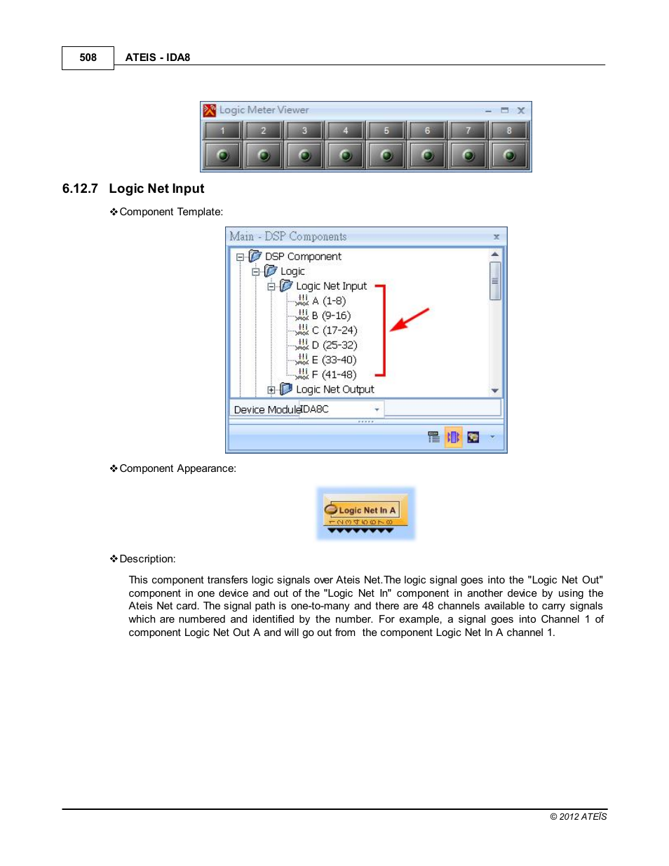 Logic net input | ATEIS IDA8 User Manual | Page 508 / 582