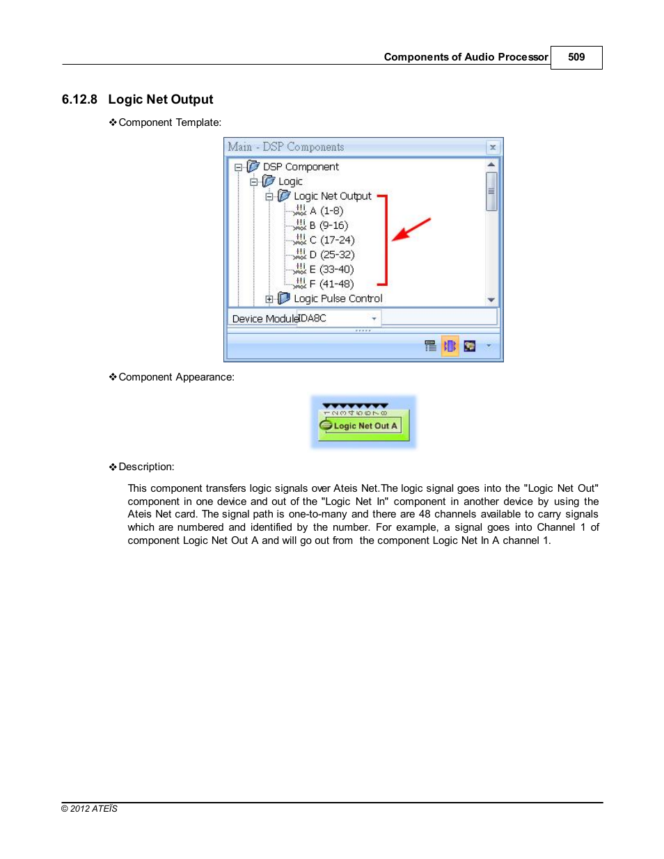 Logic net output | ATEIS IDA8 User Manual | Page 509 / 582