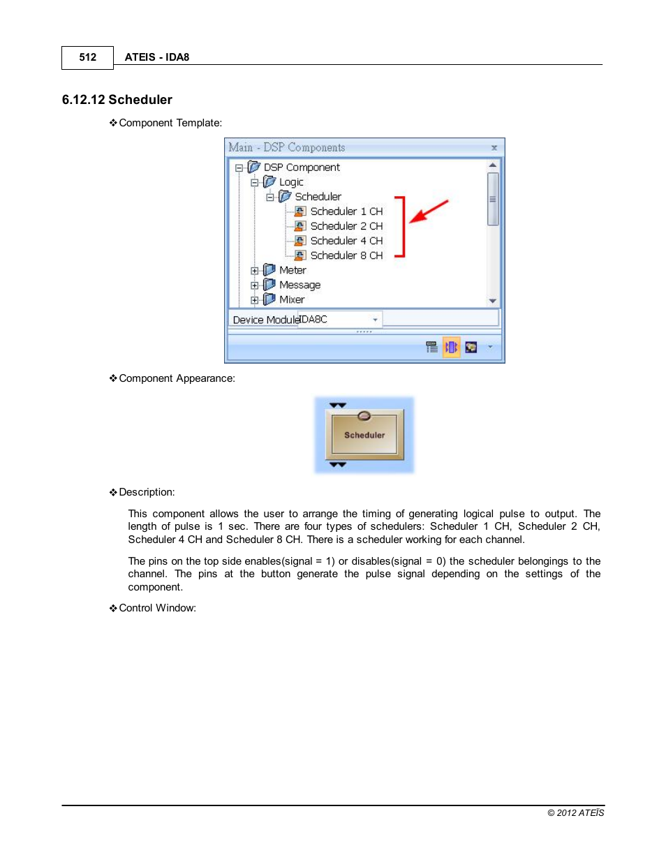 Scheduler | ATEIS IDA8 User Manual | Page 512 / 582