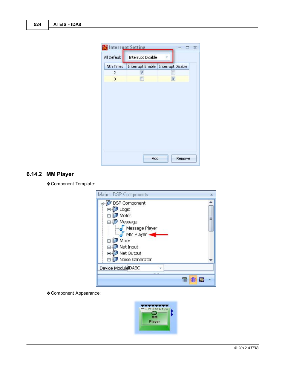 Mm player | ATEIS IDA8 User Manual | Page 524 / 582